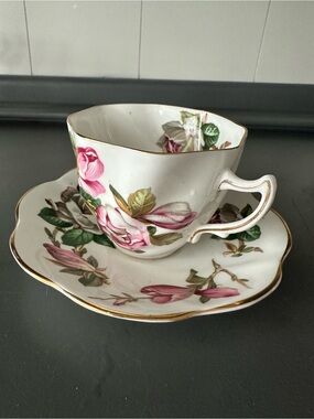 Vintage Rosina Teacup & Saucer Set Floral Bone China England